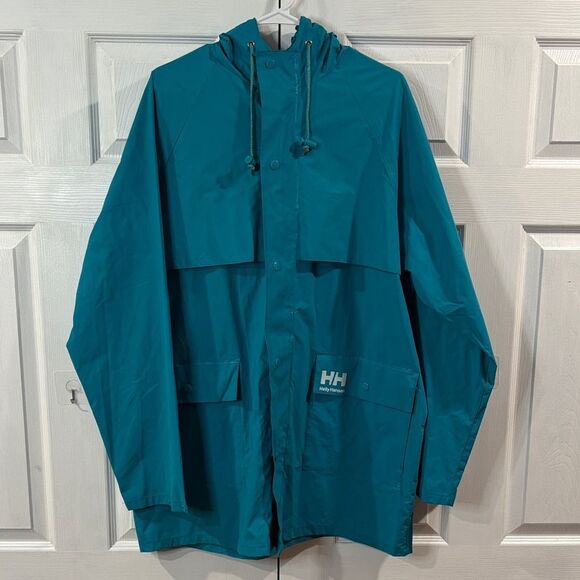 Helly Hansen Coat Jacket Men's Fowl Weather Gear Fisherman Raincoat